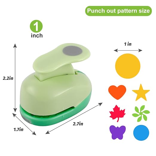 UCEC Paper Punches for Crafting, 1 Inch Craft Puncher, Maple Leaf, Flower Punch - Image 5