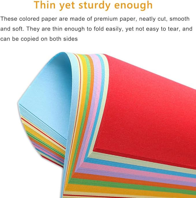 A4 Origami Paper Red 100 Sheets, 8.27×11.7 inch Double Sided Color Easy Fold Big Origami Paper A4 Colored Copy Papers Thin 70gsm for Beginners, DIY handwork Art and Craft Projects (210 x 297 mm)-DeskLoop Office