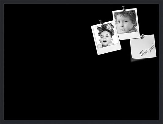 PinPix 40x30 Inch Cork Bulletin Board. This Decorative Framed Pin Board Comes with Solid Black Design and a Satin Black Frame. Ideal for Home Office Decor or Message Board (PinPix-622)-DeskLoop Office