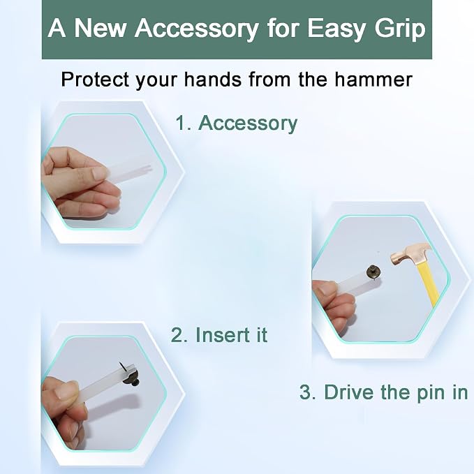 50 PCS Push Pins Picture Hanger Hooks, Double Headed Nails Push Pin Thumbtacks - Image 7