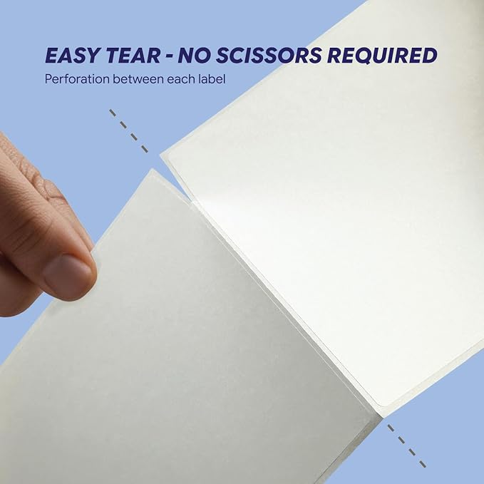 Buhbo 4x6 Direct Thermal Labels, Perforated White Shipping Labels | BPA Free - Image 4
