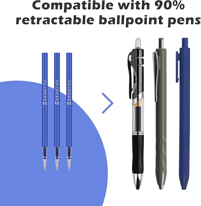 Ddaowanx 10 Pieces Gel Ink Pen Refills, Fine Point 0.5mm Tip Smooth Writing - Image 6