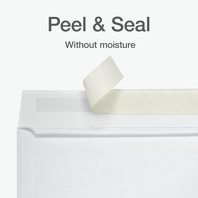Columbian A9 Mailing Envelopes, 100 Pack, Self Seal White Envelopes - Image 3