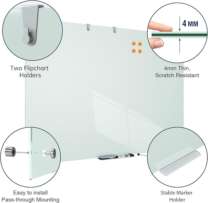 TSJ OFFICE Glass Dry-Erase Board - Image 2