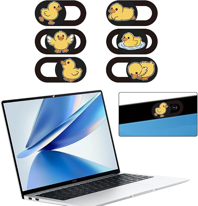 6Pcs 6 Styles Duck Cute Laptop Camera Cover Privacy Guard Accessories, 0.04 - Image 8