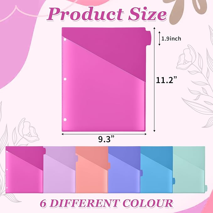 Epakh 12 Pcs Binder Dividers for 3 Rings Binders Index Dividers - Image 2