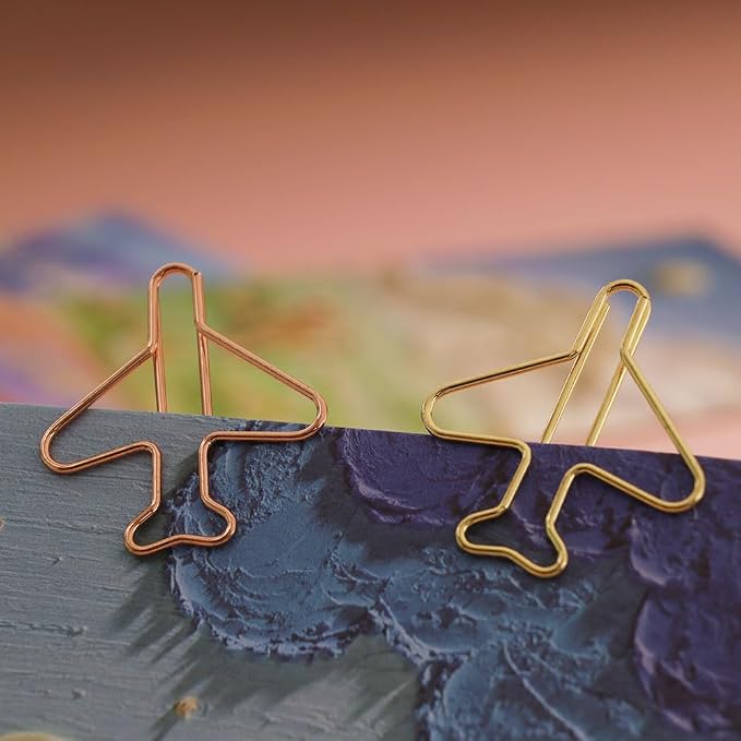 OWLFAVO 40pcs Airplane Shape Paper Clips - Image 7
