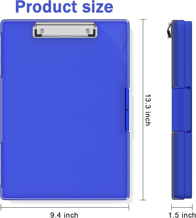 Rimilak Plastic Clipboard with Storage, Side Opening with 2 Compartment - Image 2