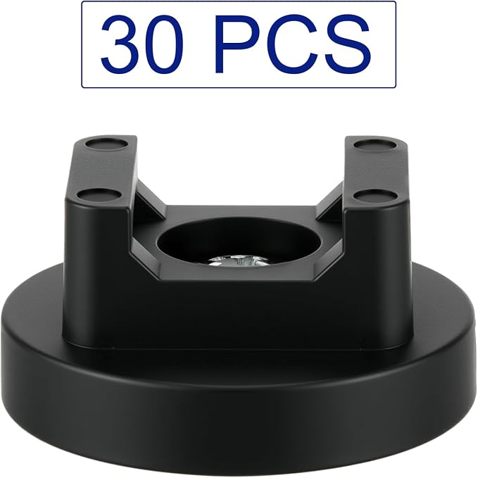 Yookeer 30 Pcs Magnetic Zip Tie Mount Base Black Magnetic Cable Clips Wire - Image 5