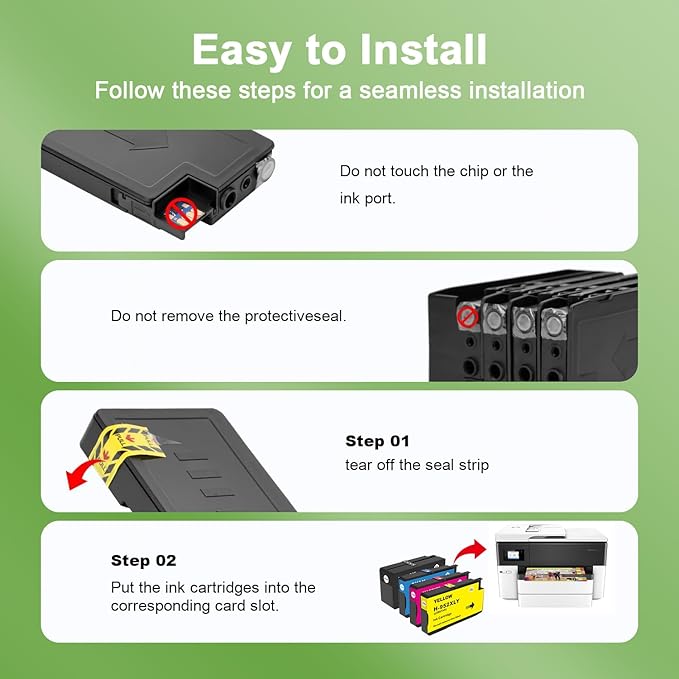 952XL Black Ink Cartridges with Upgrade Device Replacement for HP 952XL Black Ink Cartridges for HP Officejet Pro 7740 8720 8710 8210 8715 8740 8702 8730 8725 Printers (952XL BK High-Yield 2 Packs)-DeskLoop Office