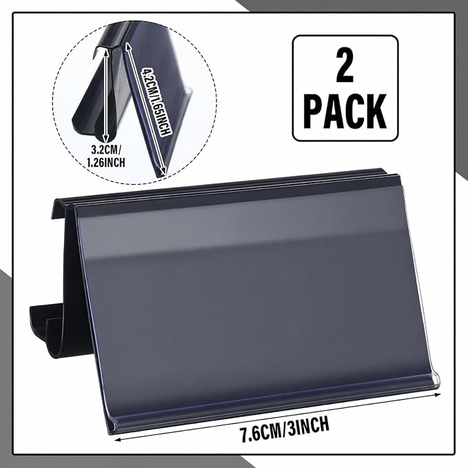Kathfly 2 Pcs Wire Shelf Label Holders Compatible - Image 2
