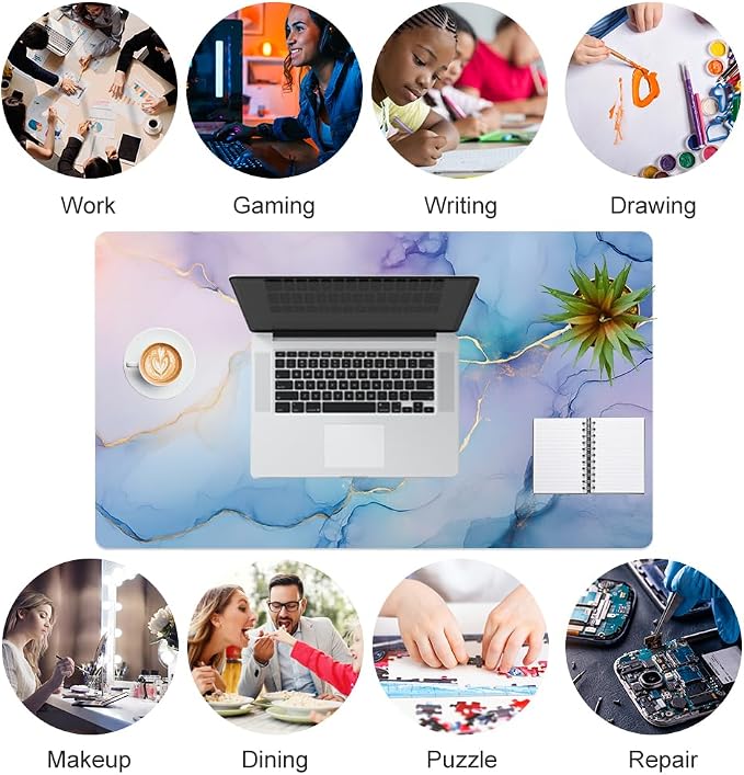 QIYI Large Mouse Pad, PU Leather Desk Mat - Image 6