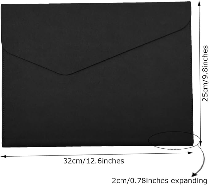 PU Leather A4 File Folder Document Holder Waterproof Portfolio Envelope Folder - Image 2