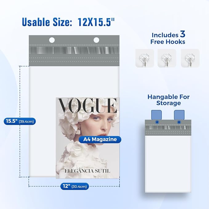 Fuxury Poly Mailers 12x15.5 50PC Shipping Bags - Image 2