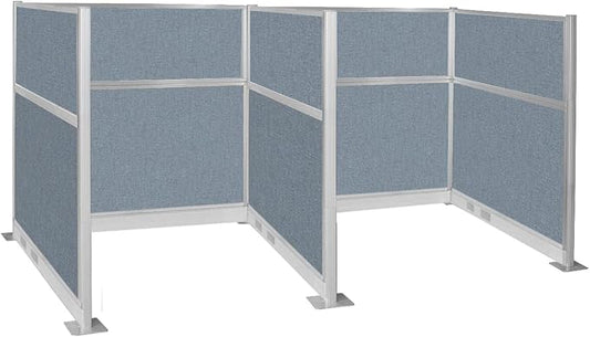 Versare Pre-Configured Hush Panel Electric Cubicle | Workstation Divider Walls | Cubicle Privacy Panels | Office Partition Walls-DeskLoop Office
