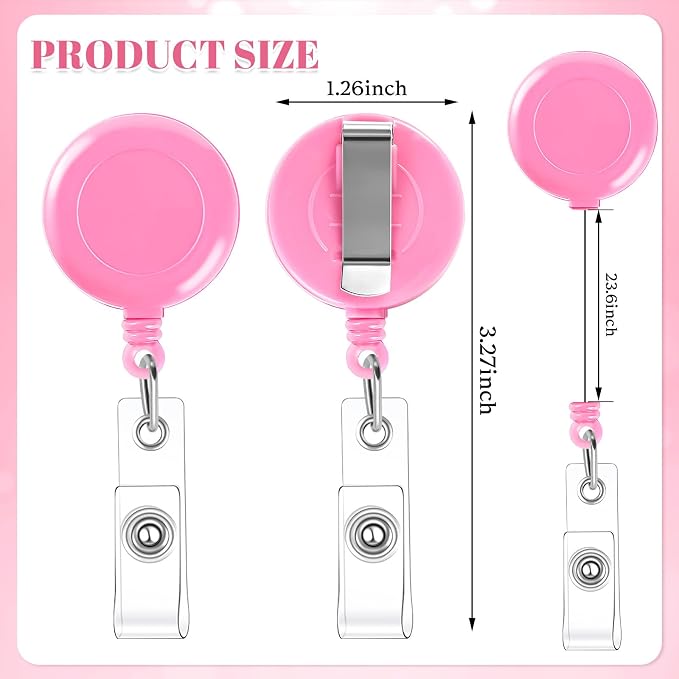 BESARME 30 Pieces Retractable Badge Reels - Image 2