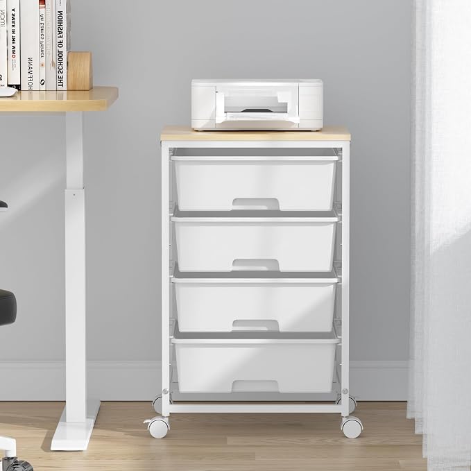 SYKIARIOL Utility Cart with 4 Drawers, 4-Tier Rolling Storage Cart Organizer - Image 9