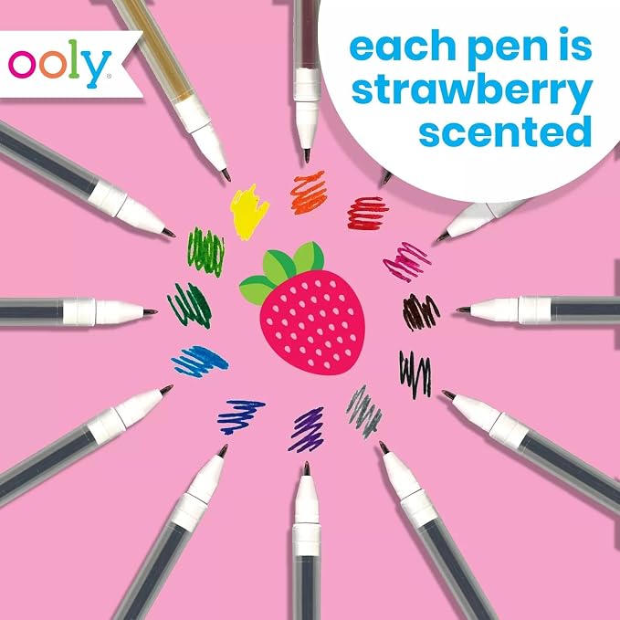 Ooly Scented Very Berry Gel Pens Set of 12-0.7mm NIB - Image 3