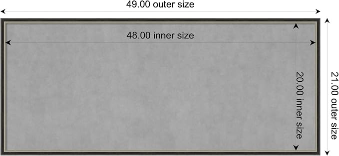 Amanti Art Black Framed Magnetic Board 21x49 Oversize Vision Board - Image 3