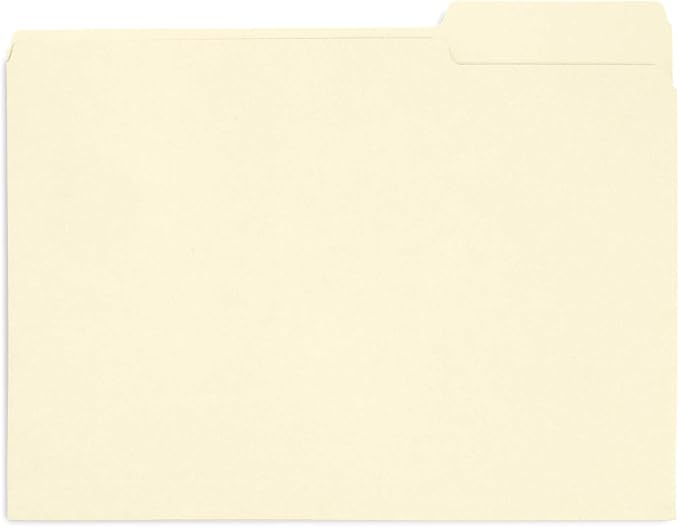 Manilla File Folders 8.5 x 11, 1/3 Cut Tab, Letter Size Vanilla folders - Image 3
