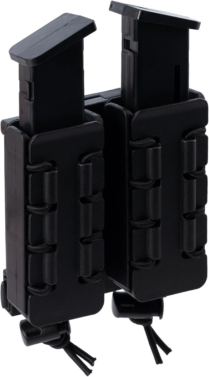 TACNEX Pistol Mag Holder w/Belt MOLLE Rotatable Adjustable Clip 9mm Magazine - Image 5