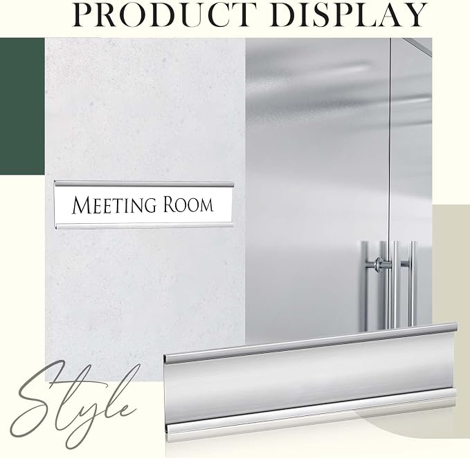 Leifide 12 Pack Name Plates for Doors, 2 x 8 Inches Aluminum Office Name Plate - Image 5