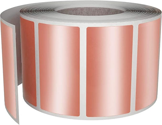 Royal Green Rose Gold Stickers Seals Rectangle Label Roll for Gift Packaging 40mm x 19mm (1.57 inch x 0.75) 500 Pack-DeskLoop Office