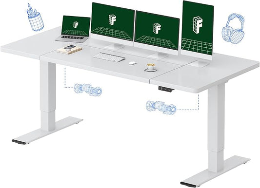 FLEXISPOT 79x32 Inch Large Dual Motor Electric Standing Desk, Home Office Desk by FlexiSpot