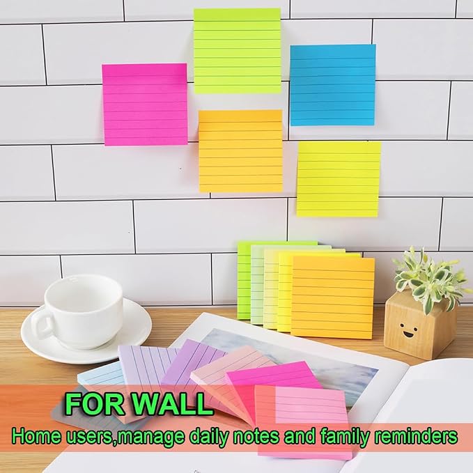 Lined Sticky Notes 3x3 in, Notepads - Image 6