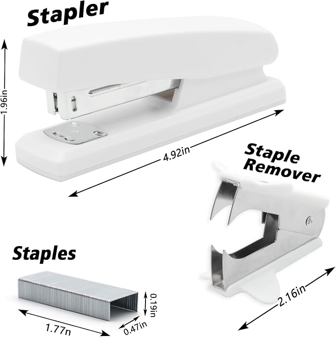 White Office Stapler, 25 Sheet Capacity - Image 2