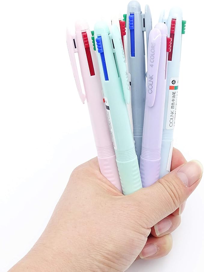 COLNK Multicolor Ballpoint Pen 0.5, 4-in-1 Colored Pens Fine Point, Ballpoint - Image 5
