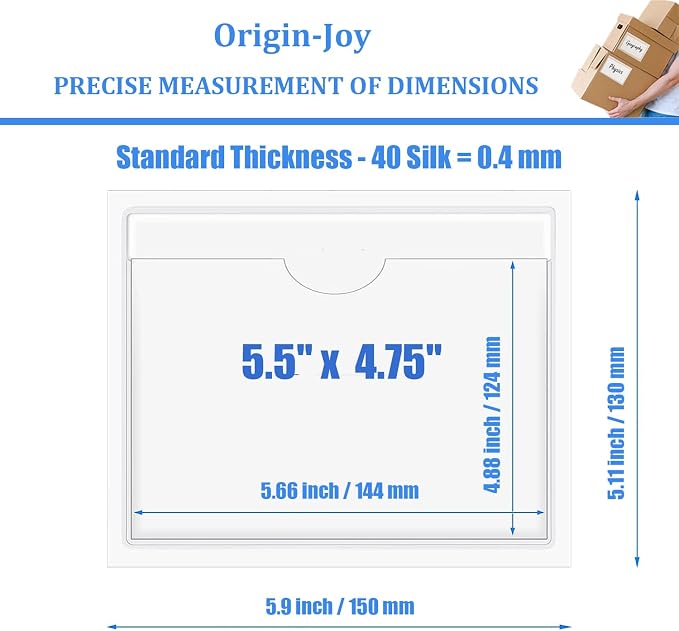 Origin-Joy 60 PCS Self Adhesive Index Card Pockets - Image 2