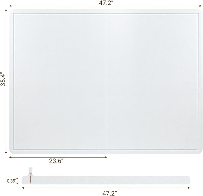 AKTOP White Cork Bulletin Board 48" x 36", Large Foldable Felt Notice Pin Board - Image 4