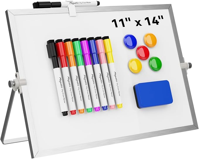 Dry Erase White Board, Cazeyoo Magnetic Desktop Whiteboard 11 x 14inch by Cazeyoo