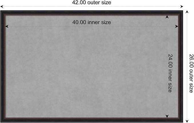 Amanti Art Black Framed Magnetic Board 26x42 Large Vision Board - Image 4