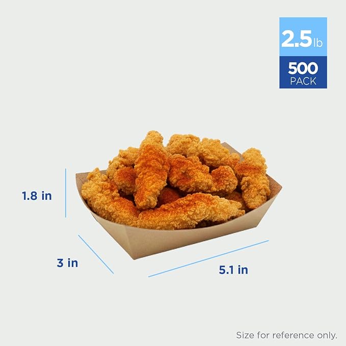 Karat FP-FT250K Kraft Paper Food Serving Tray, 2.5lb Capacity, - Image 2