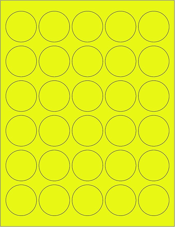 NextDayLabels - 8-1/2 x 11 Neon Color High Light Fluorescent Labels by NextDayLabels