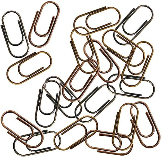 Generic 150 Pcs/Pack Mini Bronze Color Paper Clips Metal Paper Clips Notes by Unknown
