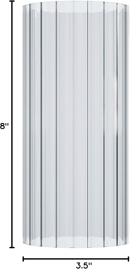 Sunwo Glass Shade Straight Cylinder Glass Lamp Shade Replacement - Image 7