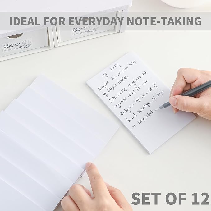 QiCheng Note Pads Memo Pads Small Notepad 50 Sheets 4X6 note pad Scratch Pads - Image 3