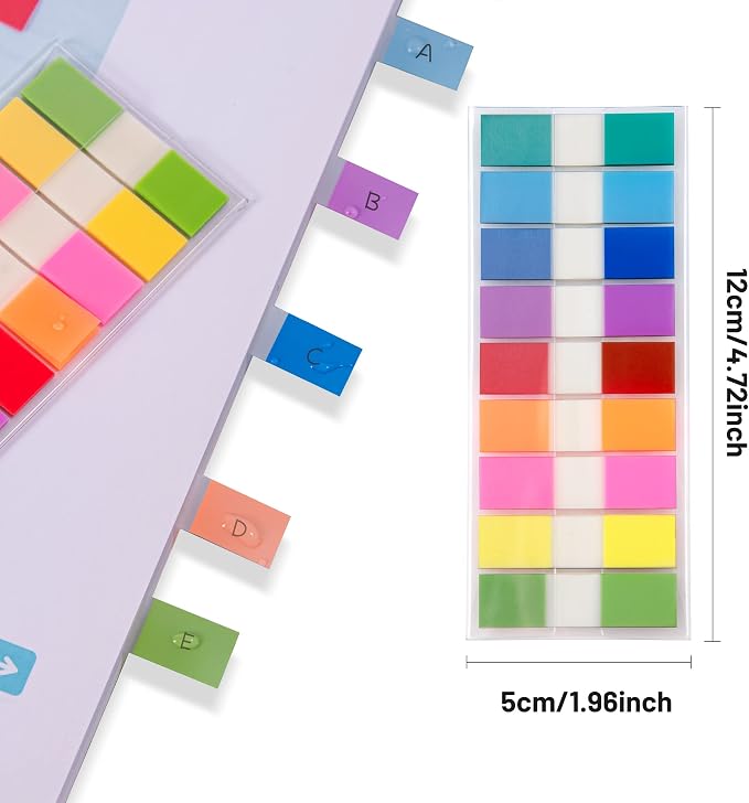 Golcellia 540 Pieces Transparent Sticky Notes Page Markers Book Tabs Sticky - Image 2