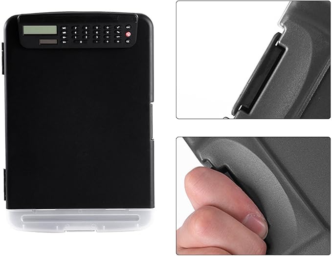 Clipboard with File Case and Calculator Portable Document Organiser Water - Image 3