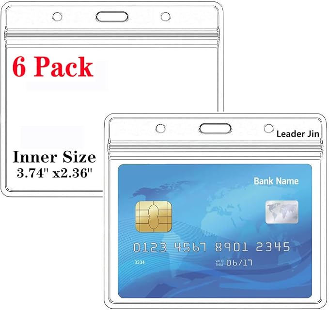Extra Thick Horizontal ID Card Name Tag Badge Holder by Leader+Jin