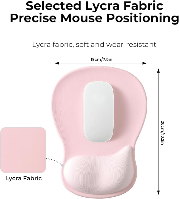 EooCoo Gel Wrist Rest Mouse Pad Ergonomic Middle Concave Design, Relieve Wrist - Image 4