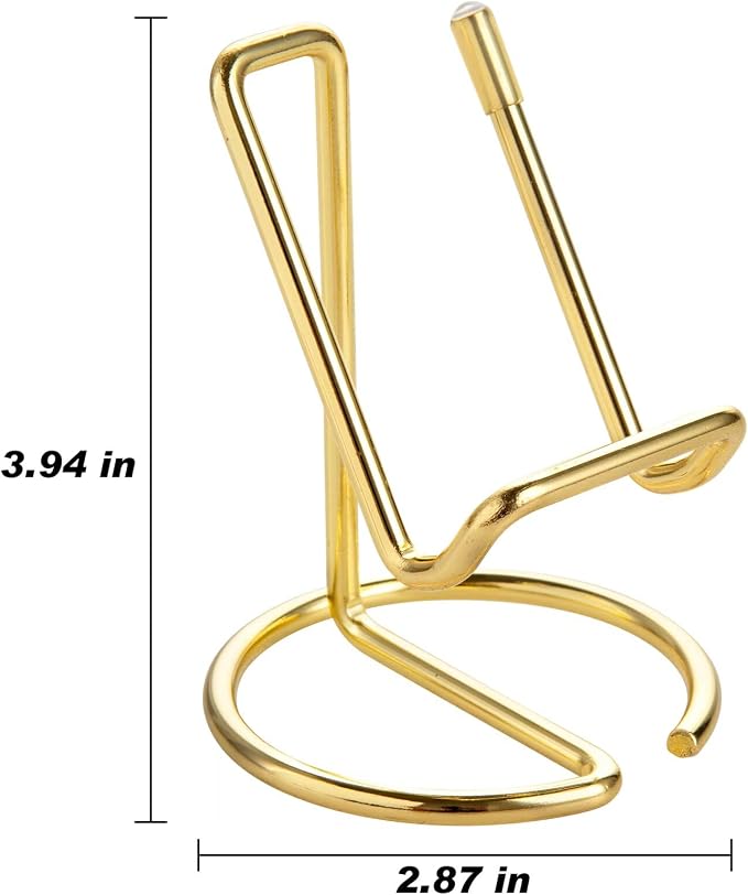 ROPOSY 2 Pack Cell Phone Stand for Desk, Cute Metal Gold Cell Phone Stand - Image 7