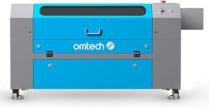 OMTech 90W CO2 Laser Engraver with LightBurn, 28"x20" Cutting & Engraving Machine with Air Assist, 4-Way Pass, Caster Wheels, RDWorks, for Wood, Glass, Acrylic & More-DeskLoop Office