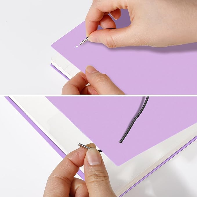 AHGXG Graph Paper Notebook - Spiral Notebook Journal 7.6" x 10", B5 Large Graph Notebook, 140 Pages, 100 gsm Thick Grid Paper, Waterproof Plastic Cover, for School Writing Engineering, Purple-DeskLoop Office