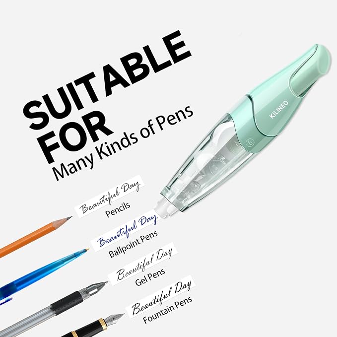 Refillable Retractable White Correction Tape, Pen Shaped White Smooth Pull Out - Image 3
