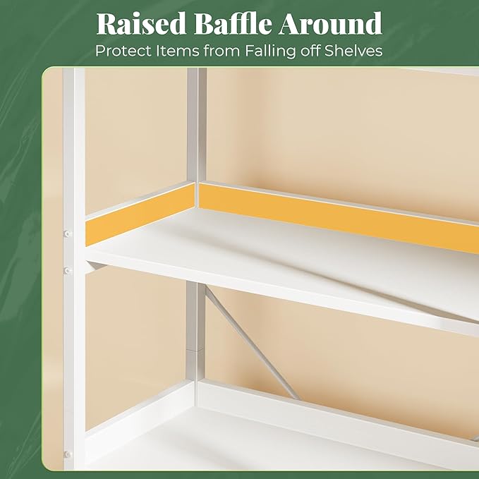 Huuger 5 Tier Bookshelf, Display Bookshelf - Image 5