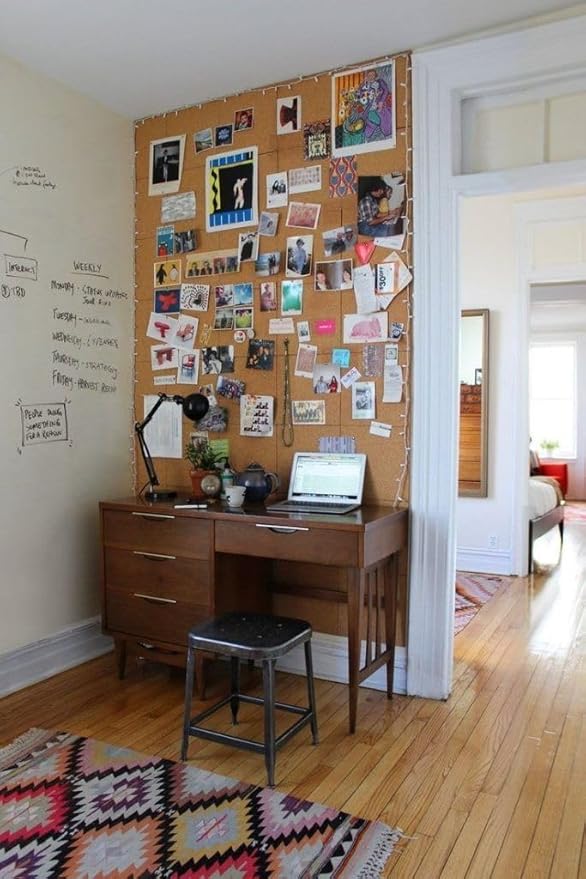 Manton Cork Premium Cork Roll - 4' x 10' x 3/8", 100% Natural Facing Grade Material for Bulletin Boards, Decorative Photo and Message Push Pin Displays - Perfect for Home, School, and Office-DeskLoop Office